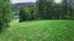 Prostřední část sjezdovky a snowpark