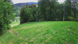 Prostřední část sjezdovky a snowpark