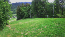 Prostřední část sjezdovky a snowpark