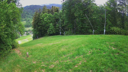 Prostřední část sjezdovky a snowpark