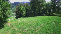Prostřední část sjezdovky a snowpark