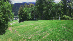 Prostřední část sjezdovky a snowpark