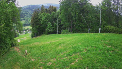 Prostřední část sjezdovky a snowpark