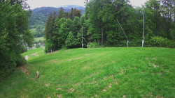 Prostřední část sjezdovky a snowpark