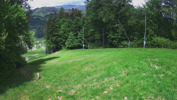 Prostřední část sjezdovky a snowpark