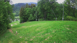 Prostřední část sjezdovky a snowpark