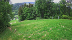 Prostřední část sjezdovky a snowpark