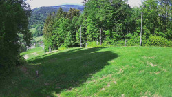 Prostřední část sjezdovky a snowpark
