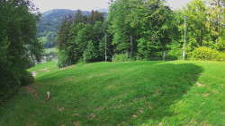 Prostřední část sjezdovky a snowpark