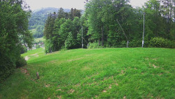 Prostřední část sjezdovky a snowpark