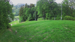 Prostřední část sjezdovky a snowpark