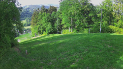 Prostřední část sjezdovky a snowpark