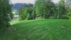 Prostřední část sjezdovky a snowpark