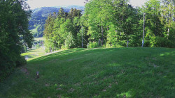 Prostřední část sjezdovky a snowpark