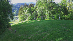 Prostřední část sjezdovky a snowpark