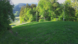 Prostřední část sjezdovky a snowpark