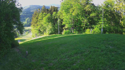 Prostřední část sjezdovky a snowpark