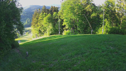 Prostřední část sjezdovky a snowpark