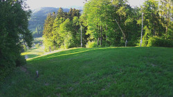 Prostřední část sjezdovky a snowpark