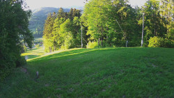 Prostřední část sjezdovky a snowpark