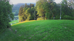 Prostřední část sjezdovky a snowpark