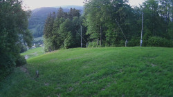 Prostřední část sjezdovky a snowpark