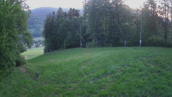 Prostřední část sjezdovky a snowpark