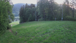 Prostřední část sjezdovky a snowpark