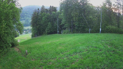 Prostřední část sjezdovky a snowpark
