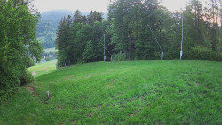 Prostřední část sjezdovky a snowpark
