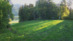 Prostřední část sjezdovky a snowpark