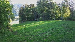 Prostřední část sjezdovky a snowpark