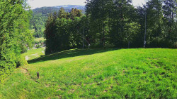 Prostřední část sjezdovky a snowpark