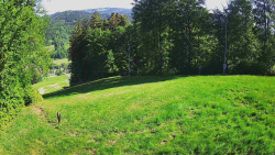 Prostřední část sjezdovky a snowpark