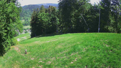 Prostřední část sjezdovky a snowpark