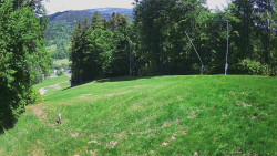 Prostřední část sjezdovky a snowpark