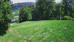 Prostřední část sjezdovky a snowpark