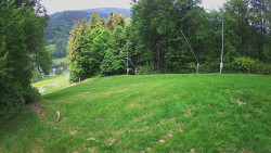 Prostřední část sjezdovky a snowpark