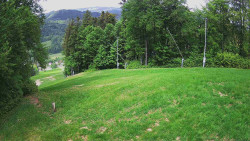 Prostřední část sjezdovky a snowpark
