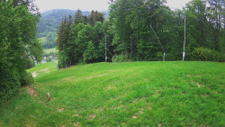 Prostřední část sjezdovky a snowpark