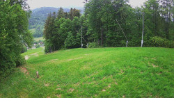 Prostřední část sjezdovky a snowpark