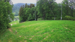 Prostřední část sjezdovky a snowpark