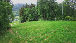 Prostřední část sjezdovky a snowpark