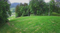 Prostřední část sjezdovky a snowpark