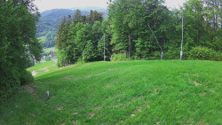Prostřední část sjezdovky a snowpark