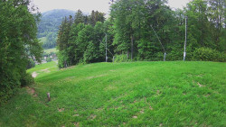 Prostřední část sjezdovky a snowpark