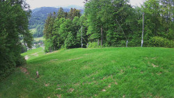 Prostřední část sjezdovky a snowpark