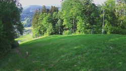 Prostřední část sjezdovky a snowpark