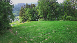 Prostřední část sjezdovky a snowpark