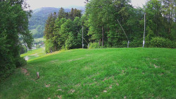 Prostřední část sjezdovky a snowpark